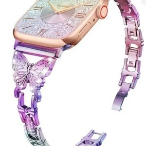 Iridescent butterfly watch band for Apple Watch series 7 41mm